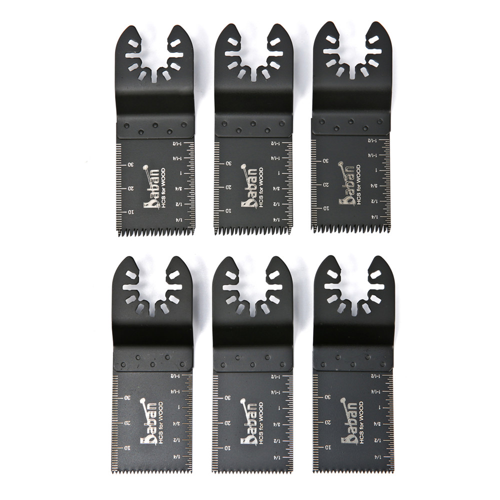 6 stks 34mm Koolstofstaal Zaagbladen Oscillerende Multitool voor Porter Kabel Oscillerende Gereedschap
