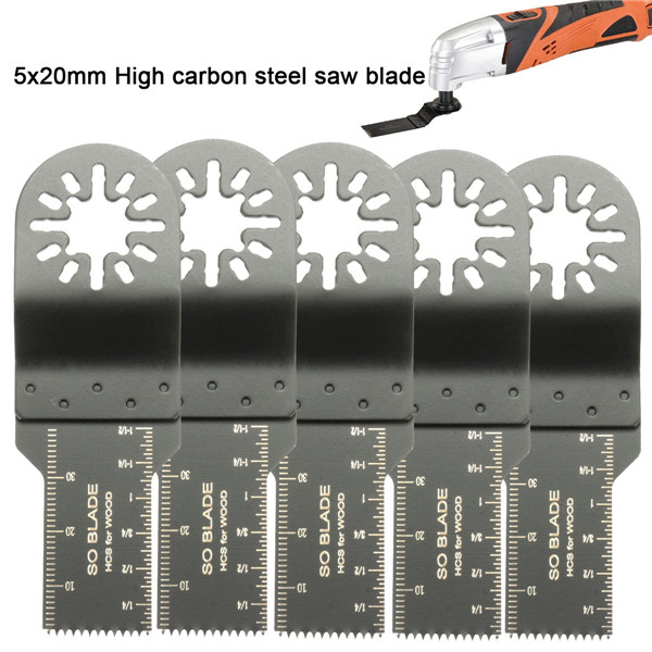 5pcs 20mm Multi Tool Zaagbladen voor Erbauer Makita Milwaukee High Carbon Steel Saw Blade