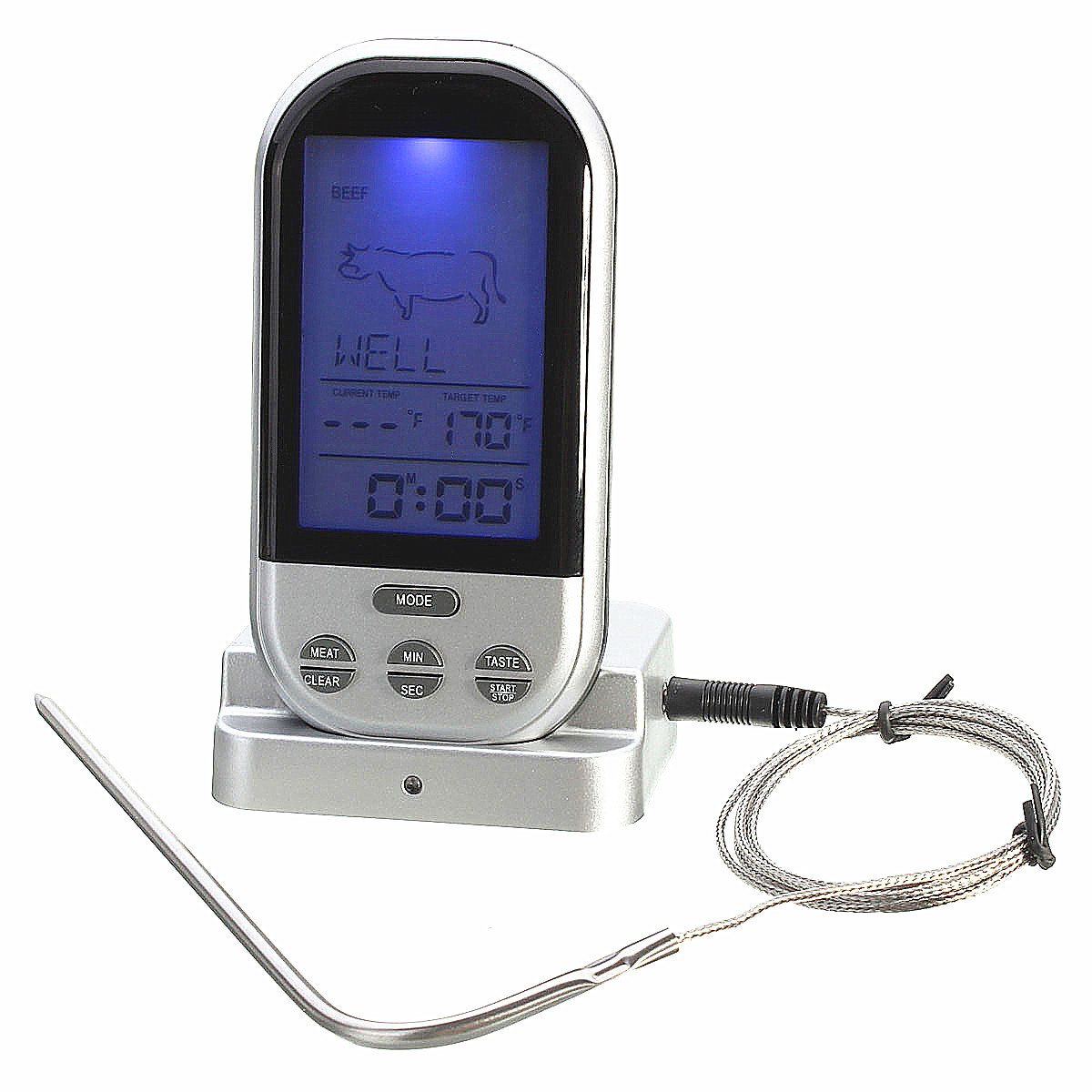 Draadloze afstandsbediening Eten Vlees BBQ Thermometer Huis Keuken Kook Oven Thermometer