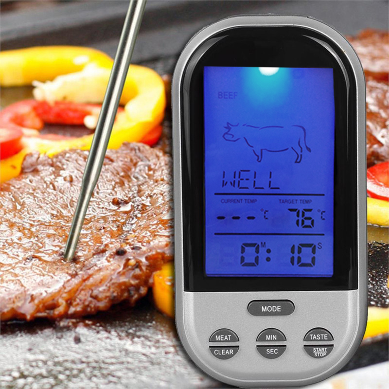 Draadloze afstandsbediening Voedsel Vlees Buiten BBQ Thermometer Huis Keuken Koken Oventhermometer