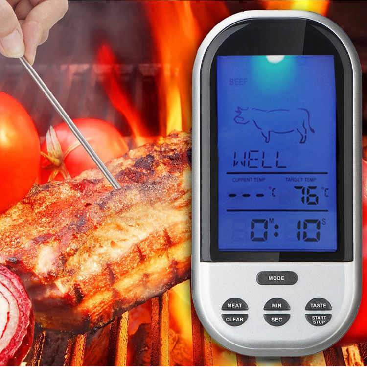 Draadloze afstandsbediening Voedsel Vlees Buiten BBQ Thermometer Huis Keuken Koken Oventhermometer