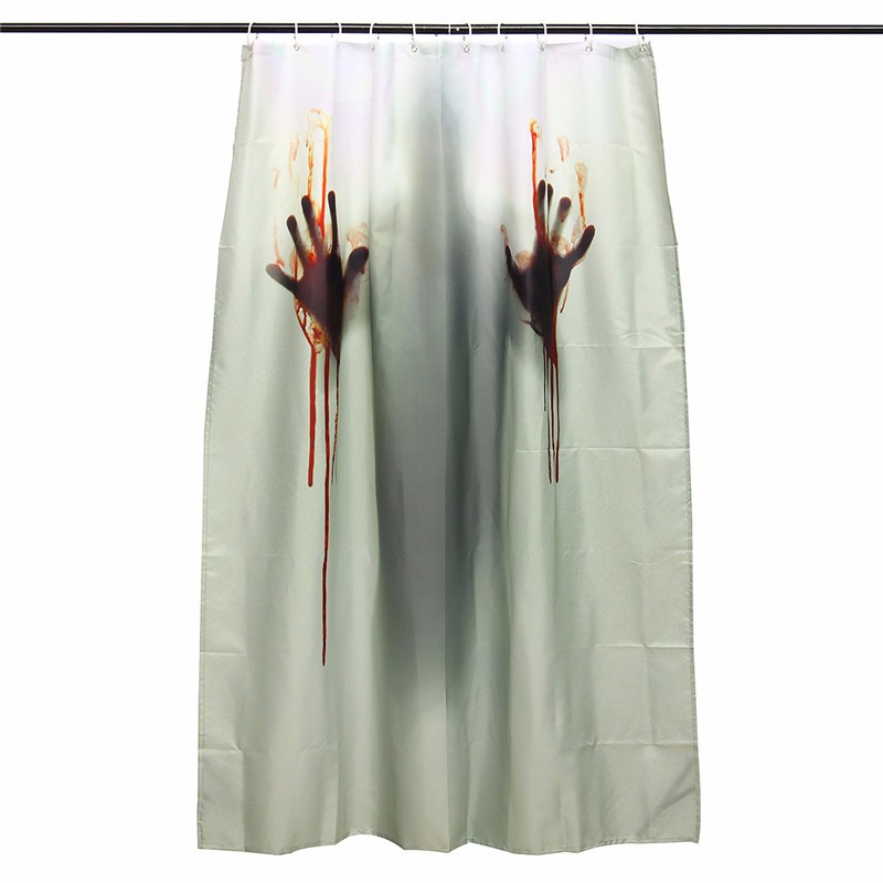 Halloween Horror Blood Bad Polyester Douche Gordijn Badkamer Decor Met 12 Haken