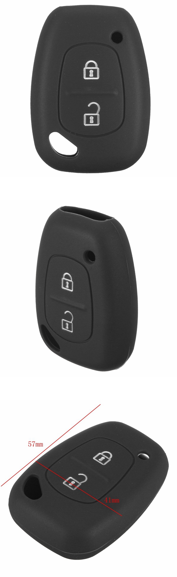 2 Button Soft Silicone Smart Key Fob Case Cover voor Renault Kangoo Master Trafic