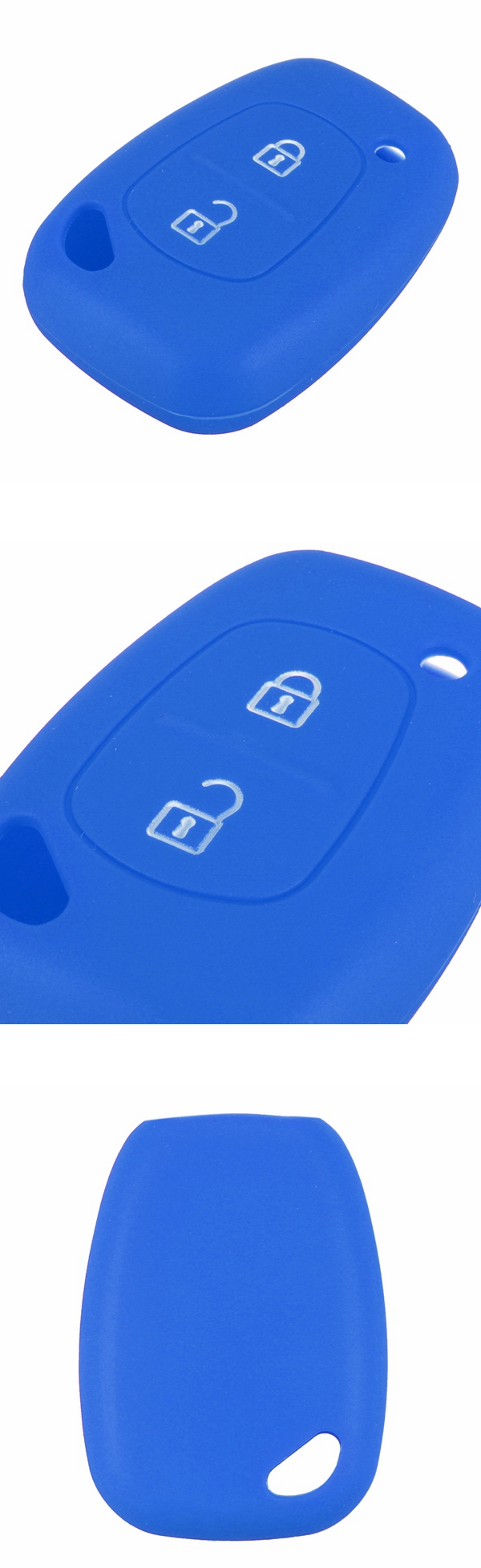 2 Button Soft Silicone Smart Key Fob Case Cover voor Renault Kangoo Master Trafic