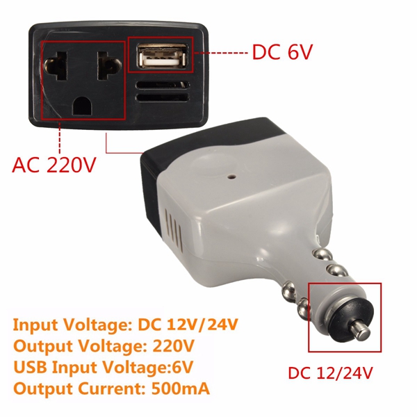Car Charger Power Inverter Adapter Converter USB Outlet